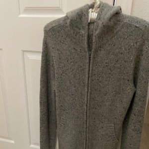 Vince Tweed Cashmere Hooded Cardigan
